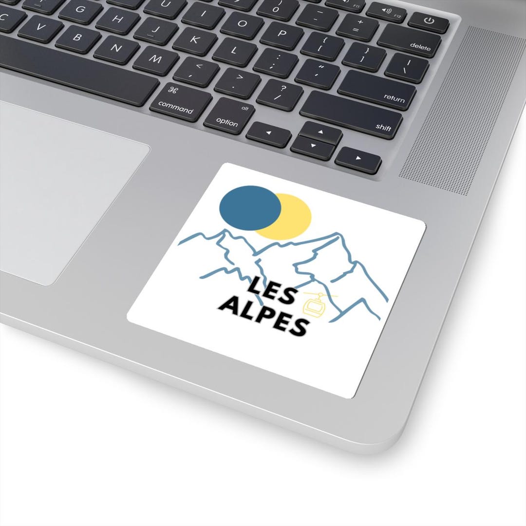Les Alpes Mountain Skyline Sticker - Etsy