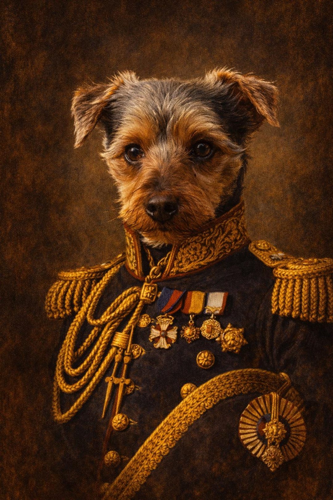 Custom Royal Pet Portrait From Photo, Aristocratic Pet Painting ...
