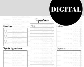 A4 Minimalist Daily Planner Notepad German