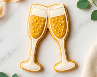 Champagne Glass Cheers Cookie Cutter STL File, 3D Printable Flute Glass Cookies (Digital Download)