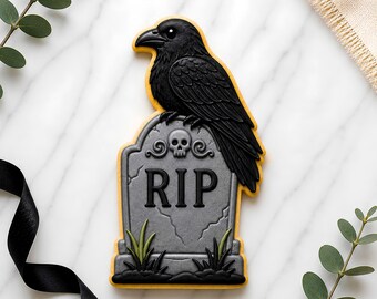 Raven on Ripstone Cookie Cutter STL File, 3D Printable Raven Cookies (Digital Download)