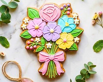 STL Flower Cookie Cutter, 3d Printable Bouquet Cookies STL Files, 8 Size (Digital Download)