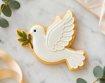 Dove with Olive Leaf Cookie Cutter STL File, 8 Sizes (Digital Download)