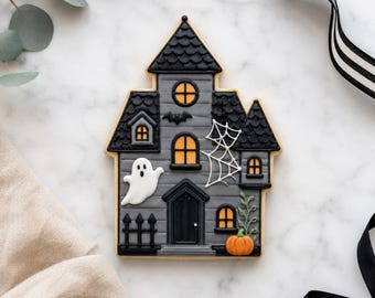 Halloween Haunted House Cookie Cutter STL File, 8 Sizes (Digital Download)