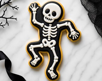 Dancing Skeleton Cookie Cutter STL File, 3D Printable Halloween Cookies (Digital Download)