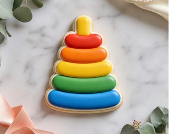Baby Stacking Toy Cookie Cutter STL File, Baby Shower Cookies 8 Sizes (Digital Download)