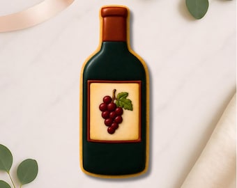 Wine Bottle Cookie Cutter STL File, 8 Sizes (Digital Download)