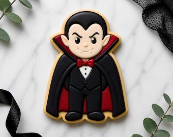 Dracula Cookie Cutter STL File, 3D Printable Vampire Cookies (Digital Download)