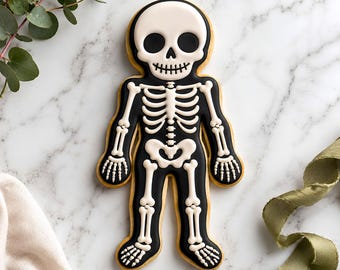 Skeleton Cookie Cutter STL File, 3D Printable Halloween Cookies (Digital Download)