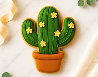 Cactus in Pot Cookie Cutter STL File, 3D Printable Cactus Cookies (Digital Download)