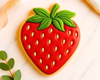 Strawberry Cookie Cutter STL File, 3D Printable Fruit Cookies (Digital Download)