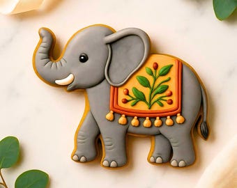 Archivo STL para cortar galletas con forma de elefante, galletas con forma de animales (descarga digital)
