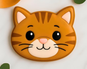 Cat Face Cookie Cutter STL File, 3D Printable Animal Cookies 8 Sizes (Digital Download)