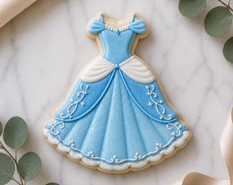 Blue Princess Dress Cookie Cutter STL File, 3D Printable Princess Cookies (Digital Download)