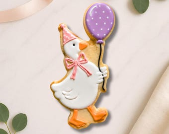 Silly Goose with Balloon Cookie Cutter STL File, 3D Printable Goose Cookies (Digital Download)