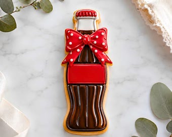 Soda Bottle with Bow Cookie Cutter STL File, Printable Drinks Cookies (Digital Download)
