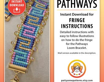 Detaillierte Fransen Anleitung für Pathways Loom Armband, (Digitaler Download Anleitung)