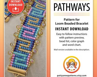 Geometrisches Loom Armband Muster, Greek Style (Digitaler Download)