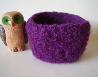 wee felted bowl ring holder violet container