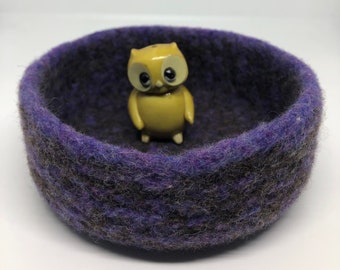 Felted wool bowl