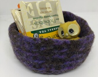 Felted wool bowl
