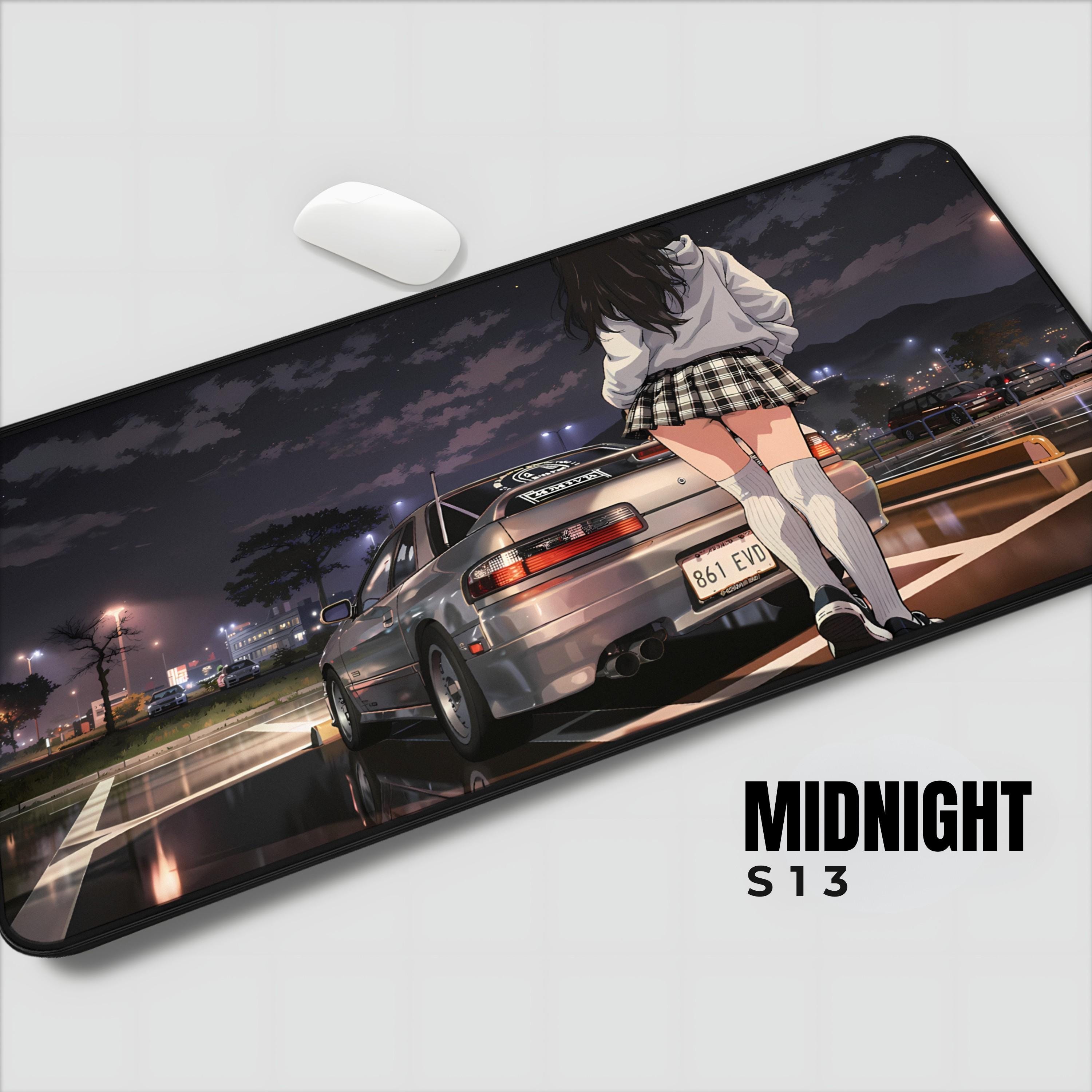 Nissan S13 240SX Large Extended Mouse Pad – JDM Drift Anime Car Desk ...