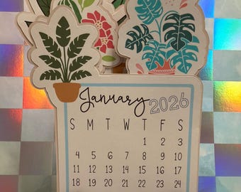 2026 MINI Tischkalender | Cutout Sukkulenten Pflanzen