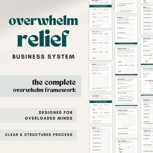 Overwhelm Relief Complete Business System | Fully Guided Reset Workbook | Proven Methods And Tools | Printable iPad Tablet PDF