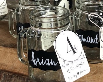 Wedding Mason Jar Favors, Rustic Wedding Labels, Chalk Label Stickers, Tags, Mason Jars Decor,Outdoor Reception Decorations,Chalkboard