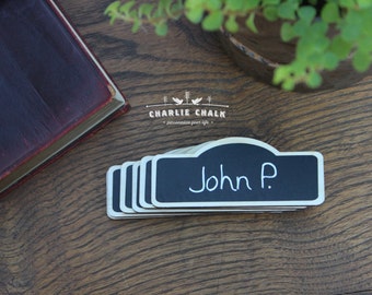 100 chalkboard name tags chalkboard name badges reusable etsy
