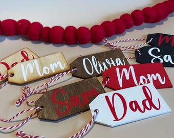 Christmas Stocking Tag, Personalized First Christmas Gift Tags, Custom Rustic Holiday Decor, Farmhouse Christmas Ornament,Ornaments