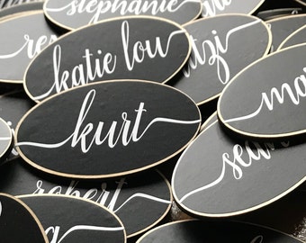 50 Magnetic Name Tags, Chalkboard Name Tag, Wedding Place Cards, Name Badge, Corporate Event Name Badges, Office Meeting, Business Signs