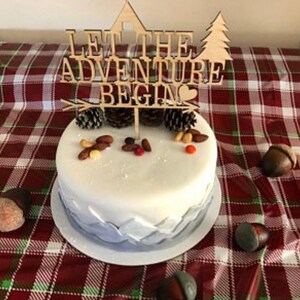 Let The Adventure Begin Cake Topper, You are my greatest Adventure, Wedding Cake Toppers, Baby Shower Decorations, Bridal Shower Decor image 5