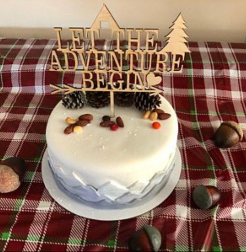 Let The Adventure Begin Cake Topper, You are my greatest Adventure, Wedding Cake Toppers, Baby Shower Decorations, Bridal Shower Decor image 5