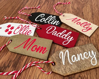 Christmas Stocking Tag, Personalized First Christmas Gift Tags, Custom Rustic Holiday Decor, Farmhouse Christmas Ornament,Ornaments