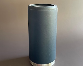 Navy Blue Stainless Steel Skinny Can Insulated Koozie, Insulated Koozie, Summer Tumbler