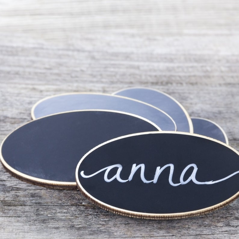 50 Magnetic Name Tags, Chalkboard Name Tag, Wedding Place Cards, Name Badge, Corporate Event Name Badges, Office Meeting, Business Signs image 4