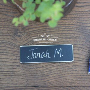 100 Chalkboard Name Tags, Chalkboard Name Badges, Reusable Magnetic Business Name Tags, Reusable Work Name Tags for Meetings and Events image 4