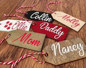 Personalized Christmas Stocking Tags, Christmas gift tag, Christmas labels, Present tags, Name Ornament tags, Stocking Sets Custom,Valentine