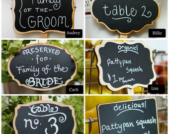 Chalkboard Clips, Farmers Market Signs, 12 Small Signs, Coffee Shop Food Labels, Restaurant Tags, Candy Buffet, Get Organized, Basket Labels