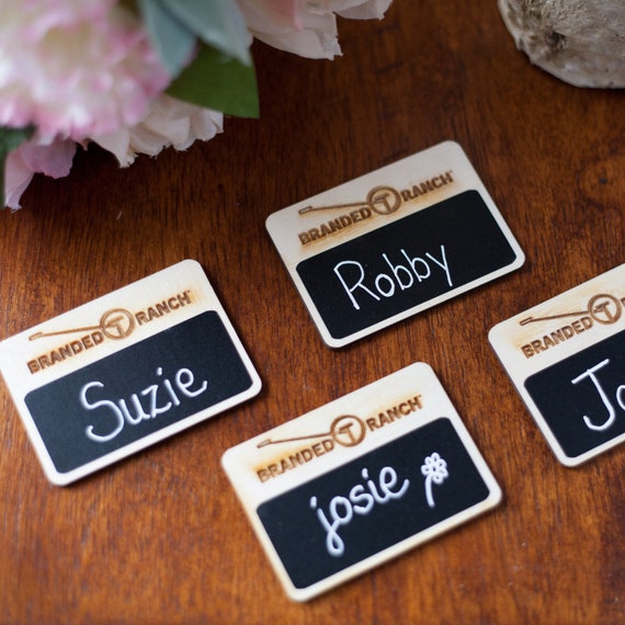 custom logo name tags chalkboard name tags 20 custom work etsy