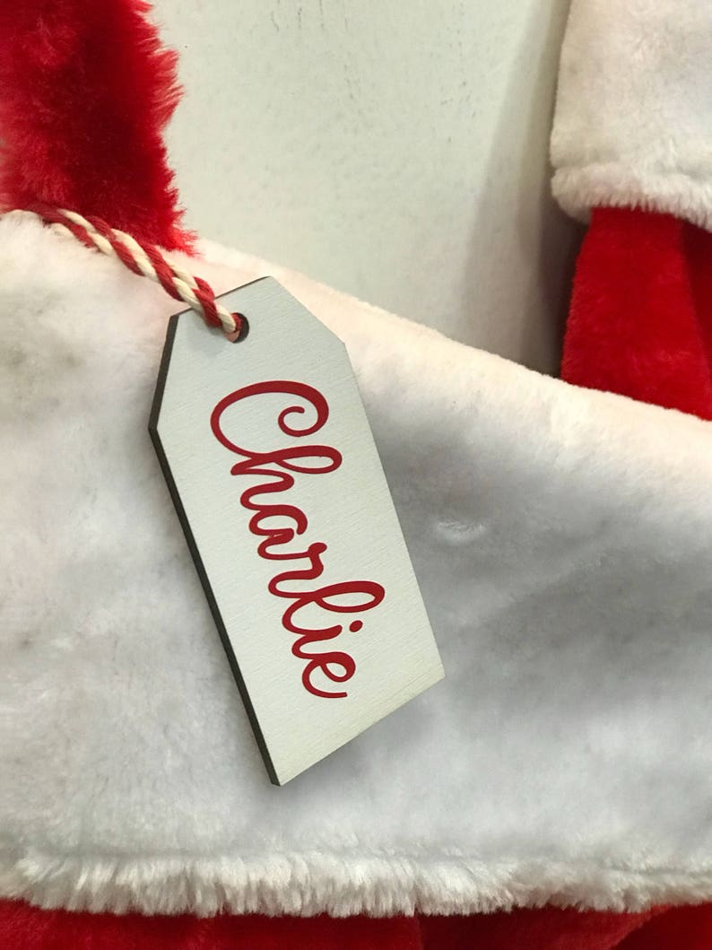 Stocking Tag Personalized Christmas Stocking Name Tag Etsy