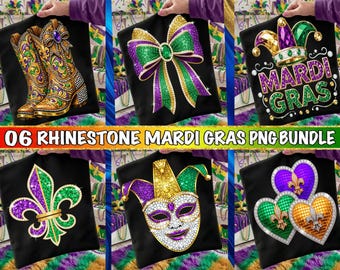 Mardi Gras strass PNG-paket, bling karnevalsdesigner, Fleur de Lis-stövlar rosett, nedladdning
