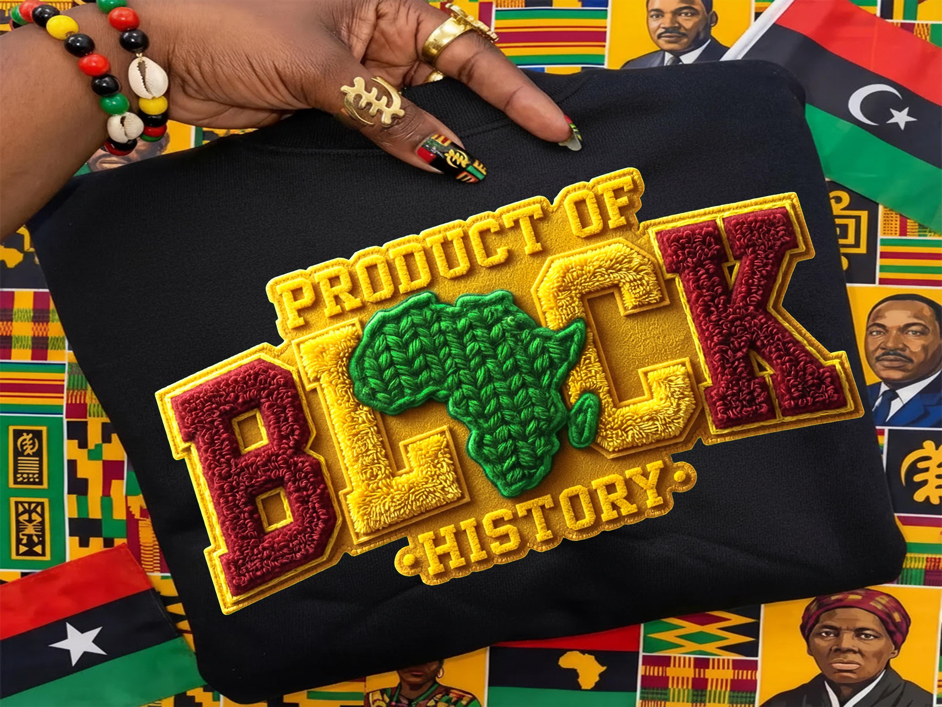 Product of Black History PNG, Varsity Chenille Africa Map, BHM Shirt ...