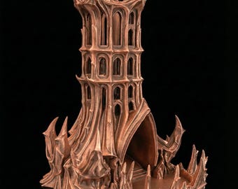 Obsidian Citadel Dice Tower - 3D Printed for Tabletop RPG