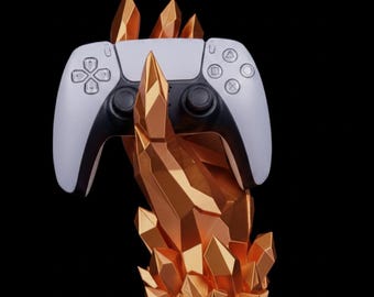 Controller holder, 3D printed, crystal design, gaming accessory