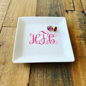 Monogram | personalized jewelry dish
