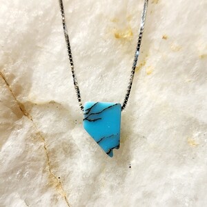 Nevada sieraden ketting, Sterling zilveren turquoise hanger