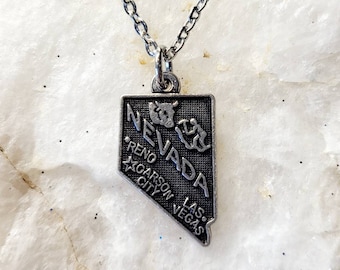 Nevada Necklace, Jewelry, Pendant. Stainless Steel