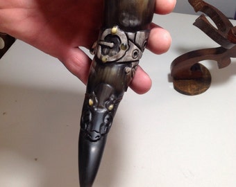 The Scotch or Bourbon Drinking Horn/ Order your Custom horn today!